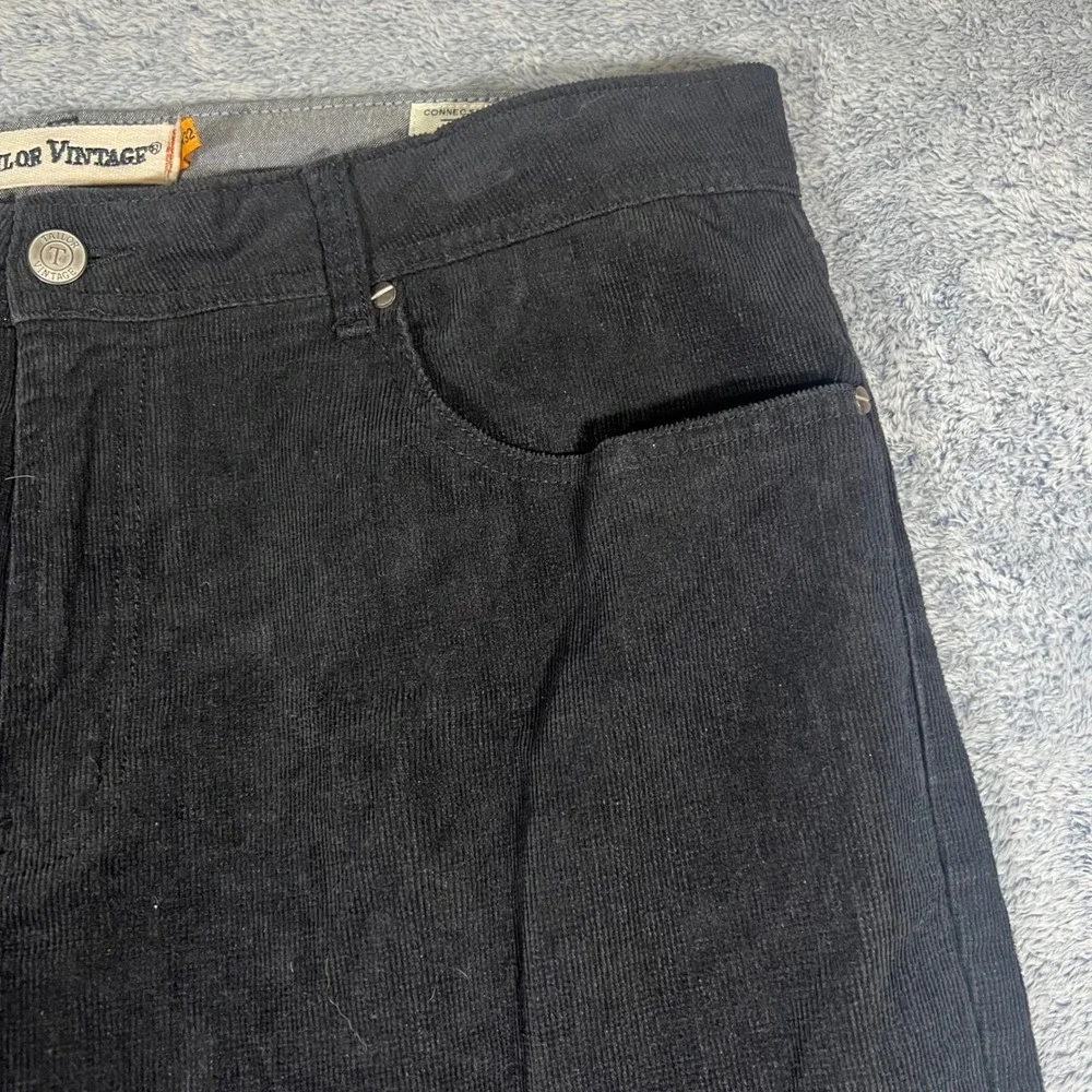 Tailor Vintage Canaan Slim Fit Pants Mens 36x32 Black Comfort Stretch Waist